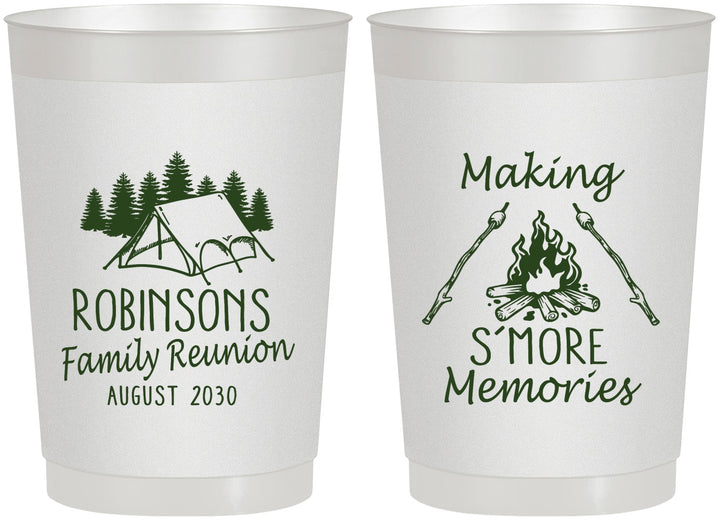 Personalized Family Reunion 22 oz Frosted Cups - Camping | 160046