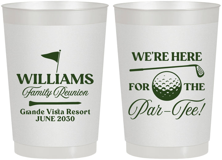 Personalized Family Reunion 22 oz Frosted Cups - Golf | 160047