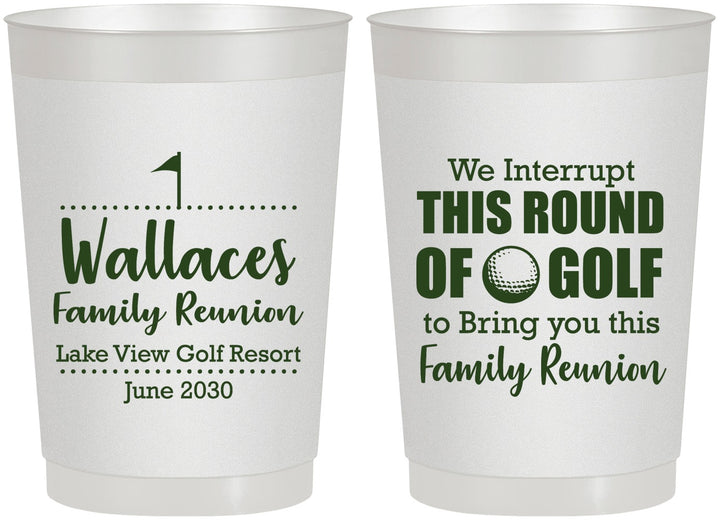 Personalized Family Reunion 22 oz Frosted Cups - Golf | 160048