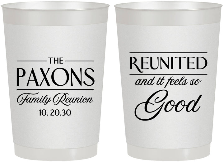 Personalized Family Reunion 22 oz Frosted Cups - Reunited Feels So Good | 160052
