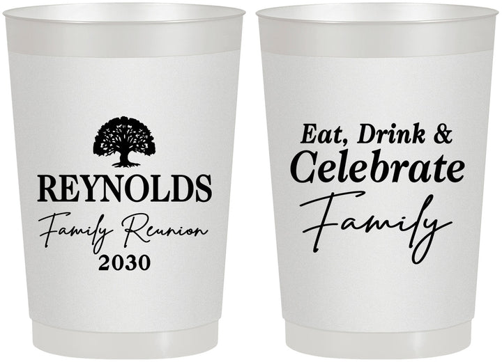 Personalized Family Reunion 22 oz Frosted Cups - Eat Drink Celebrate | 160053