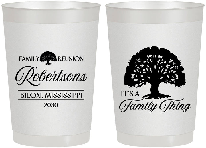 Personalized Family Reunion 22 oz Frosted Cups - Tree Family Thing | 160054