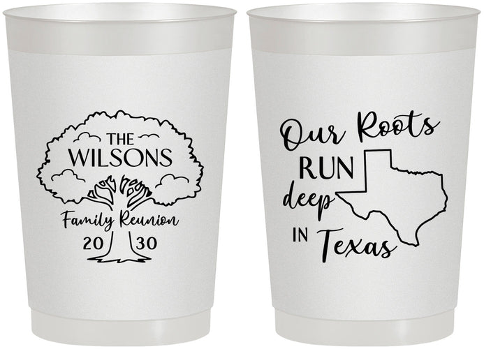 Personalized Family Reunion 22 oz Frosted Cups - Texas | 160055