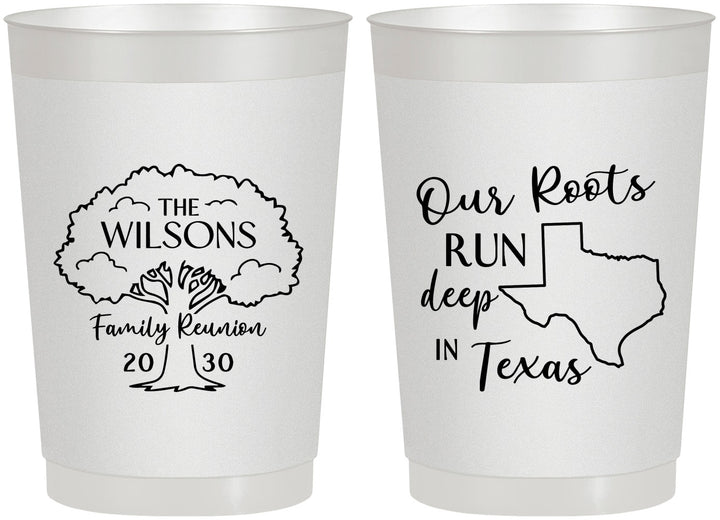 Personalized Family Reunion 22 oz Frosted Cups - Texas | 160055