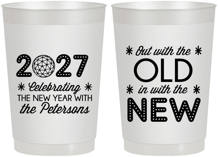 Personalized New Years 22 oz Frosted Cups - 2027 Out With The Old | 170000