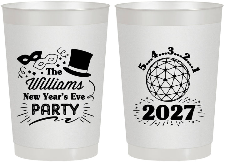 Personalized New Years 22 oz Frosted Cups - 2027 Ball | 170005