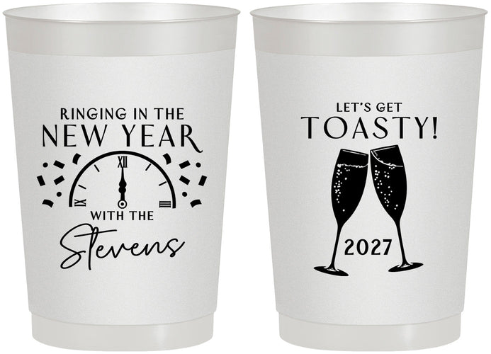 Personalized New Years 22 oz Frosted Cups - 2027 Toast | 170008