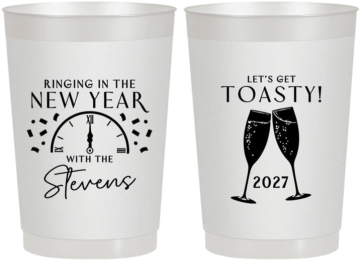 Personalized New Years 22 oz Frosted Cups - 2027 Toast | 170008