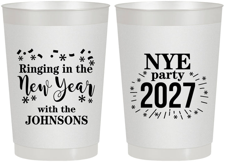 Personalized New Years 22 oz Frosted Cups - 2027 Ringing In | 170013