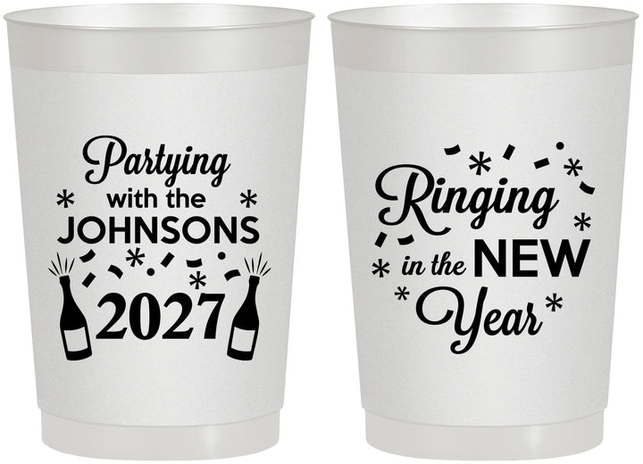 Personalized New Years 22 oz Frosted Cups - 2027 Ringing In | 170014