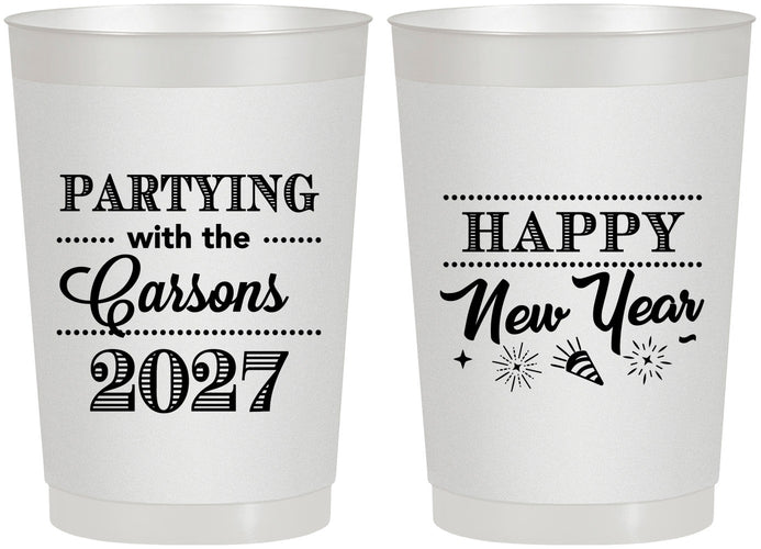 Personalized New Years 22 oz Frosted Cups - 2027 Nye | 170016