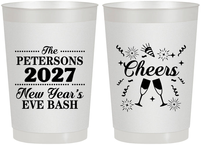 Personalized New Years 22 oz Frosted Cups - 2027 Cheers | 170017