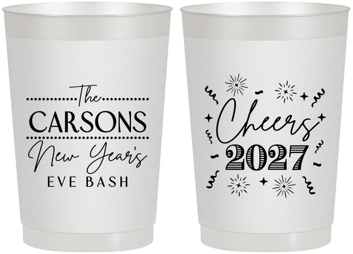 Personalized New Years 22 oz Frosted Cups - 2027 Cheers | 170018