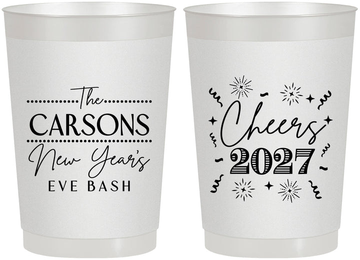 Personalized New Years 22 oz Frosted Cups - 2027 Cheers | 170018