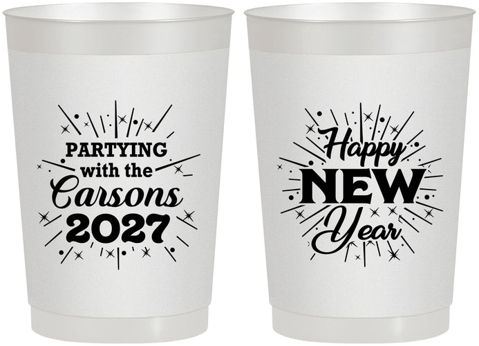 Personalized New Years 22 oz Frosted Cups - 2027 Nye | 170020