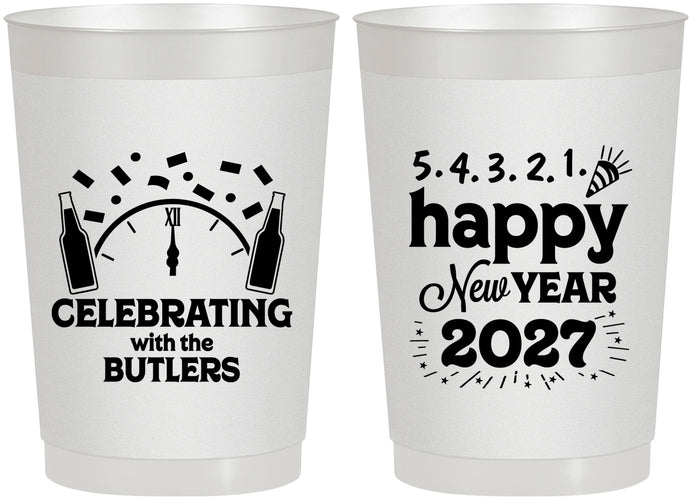 Personalized New Years 22 oz Frosted Cups - 2027 Countdown | 170021