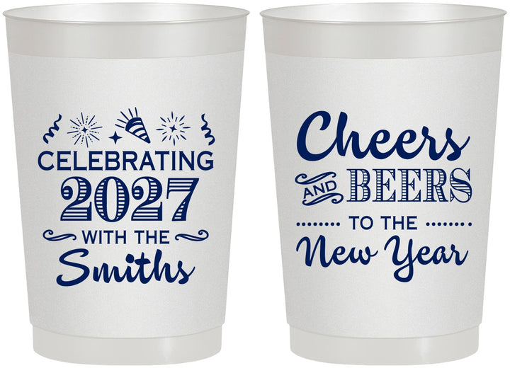 Personalized New Years 22 oz Frosted Cups - 2027 Cheers | 170023