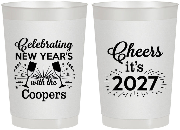Personalized New Years 22 oz Frosted Cups - 2027 Cheers | 170024