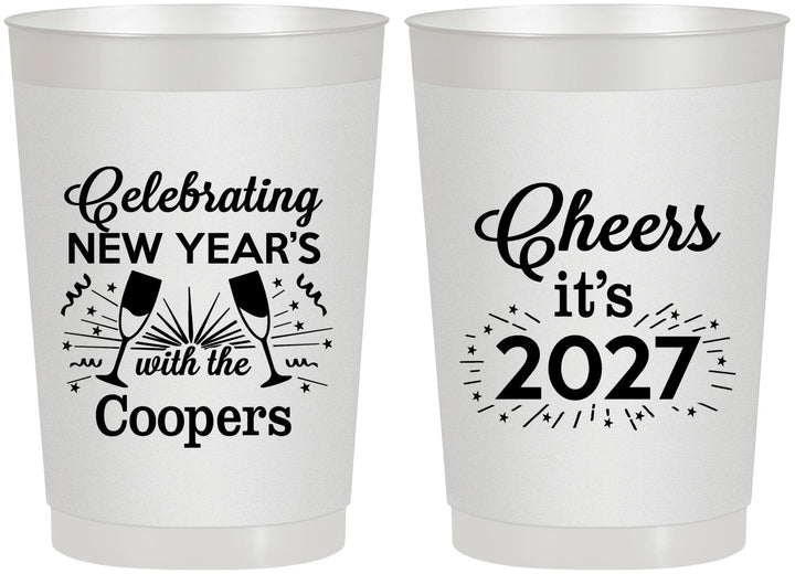 Personalized New Years 22 oz Frosted Cups - 2027 Cheers | 170024