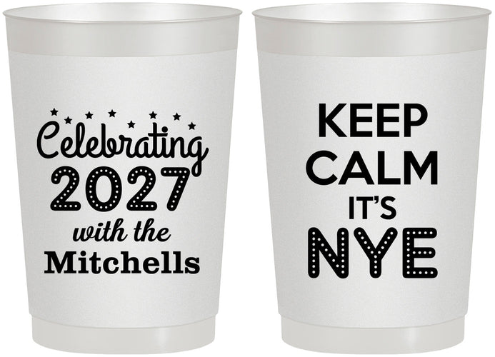 Personalized New Years 22 oz Frosted Cups - 2027 Nye | 170025