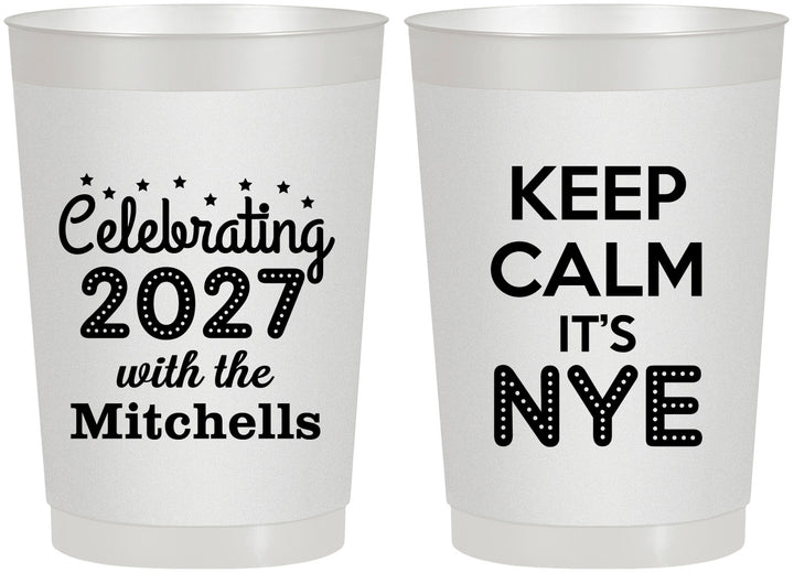 Personalized New Years 22 oz Frosted Cups - 2027 Nye | 170025
