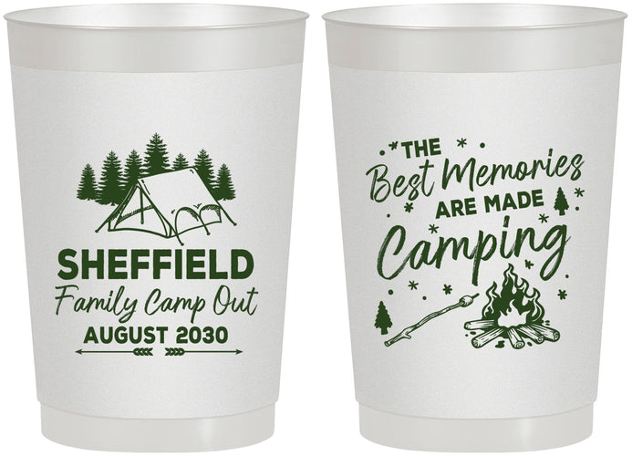 Personalized Family Vacation 22 oz Frosted Cups - Camping Park | 180015