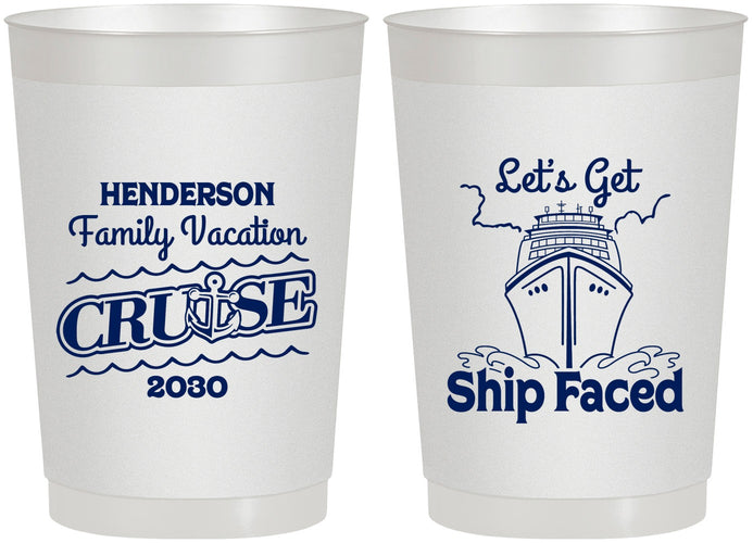 Personalized Family Vacation 22 oz Frosted Cups - Cruise | 180038