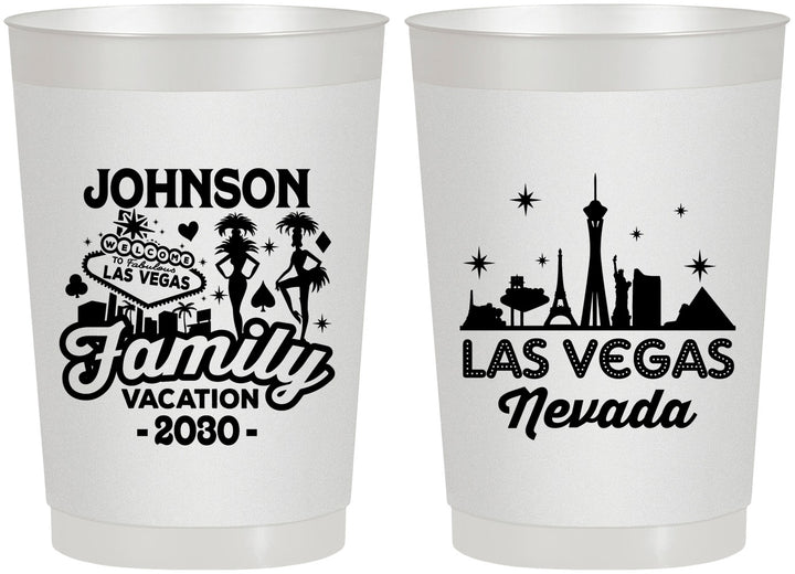 Personalized Family Vacation 22 oz Frosted Cups - Las Vegas | 180048