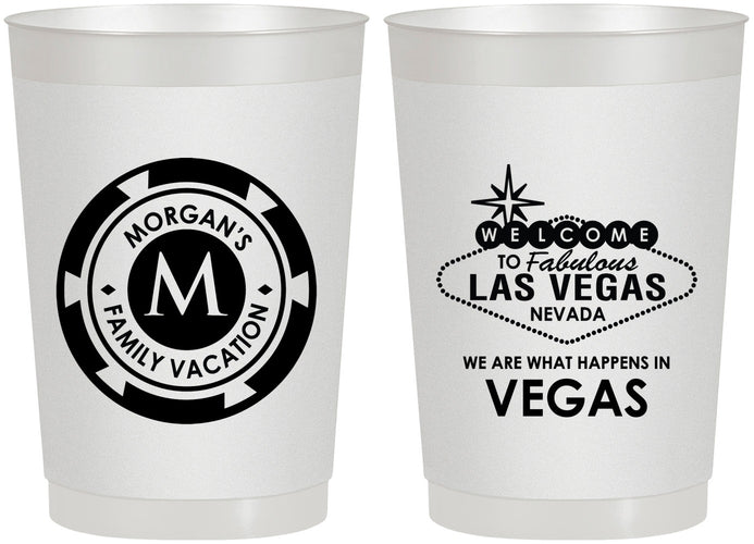 Personalized Family Vacation 22 oz Frosted Cups - Las Vegas | 180049