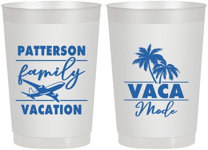 Personalized Family Vacation 22 oz Frosted Cups - Vaca Mode Trip | 180054