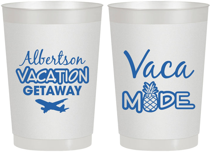 Personalized Family Vacation 22 oz Frosted Cups - Vacay Vibes Trip | 180055