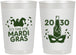 Personalized Mardi Gras 22 oz Frosted Cups - New Orleans | 190003