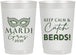 Personalized Mardi Gras 22 oz Frosted Cups - Beads Nola | 190007