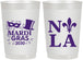 Personalized Mardi Gras 22 oz Frosted Cups - Nola Fleur De Lis | 190014