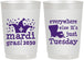 Personalized Mardi Gras 22 oz Frosted Cups - Nola New Orleans | 190016