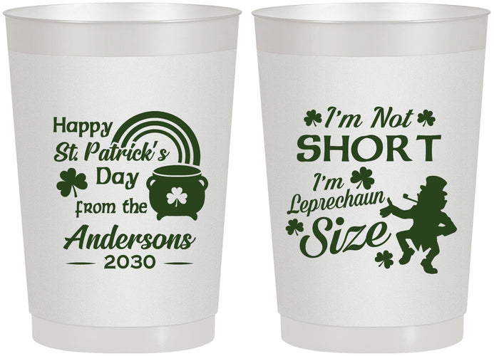 Personalized St Patricks Day 22 oz Frosted Cups - Leprechaun | 200001