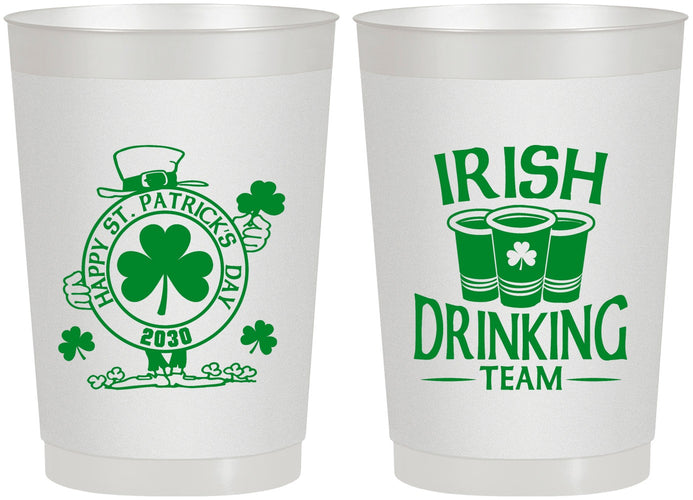 Personalized St Patricks Day 22 oz Frosted Cups - Irish Drinking Team | 200006