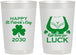 Personalized St Patricks Day 22 oz Frosted Cups - Clover Irish | 200008