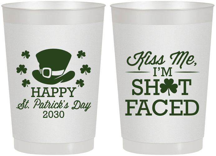 Personalized St Patricks Day 22 oz Frosted Cups - Leprechaun | 200009