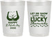 Personalized St Patricks Day 22 oz Frosted Cups - Shamrocks | 200015
