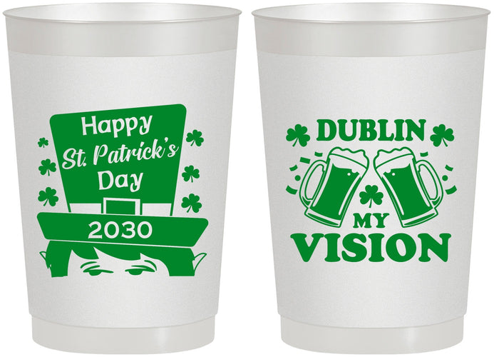 Personalized St Patricks Day 22 oz Frosted Cups - Dublin My Vision | 200016