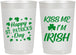 Personalized St Patricks Day 22 oz Frosted Cups - Kiss Me I Am Irish | 200018