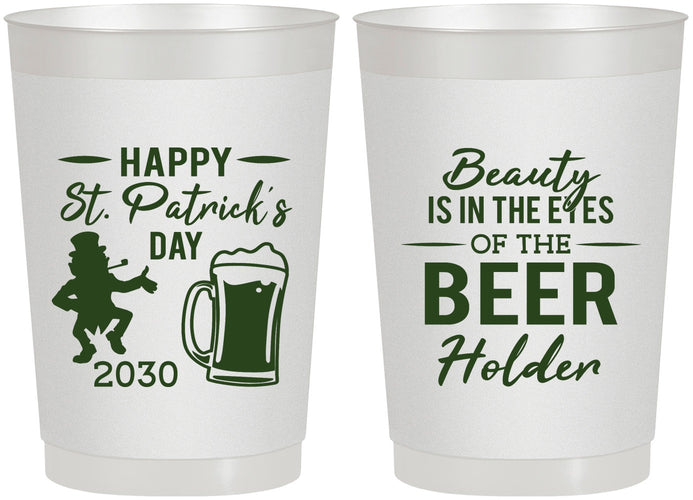 Personalized St Patricks Day 22 oz Frosted Cups - Leprechaun | 200019