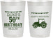 Personalized Birthday 22 oz Frosted Cups - 50th Tractor | 20005