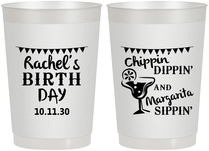 Personalized Birthday 22 oz Frosted Cups - Fiesta Margarita | 20009
