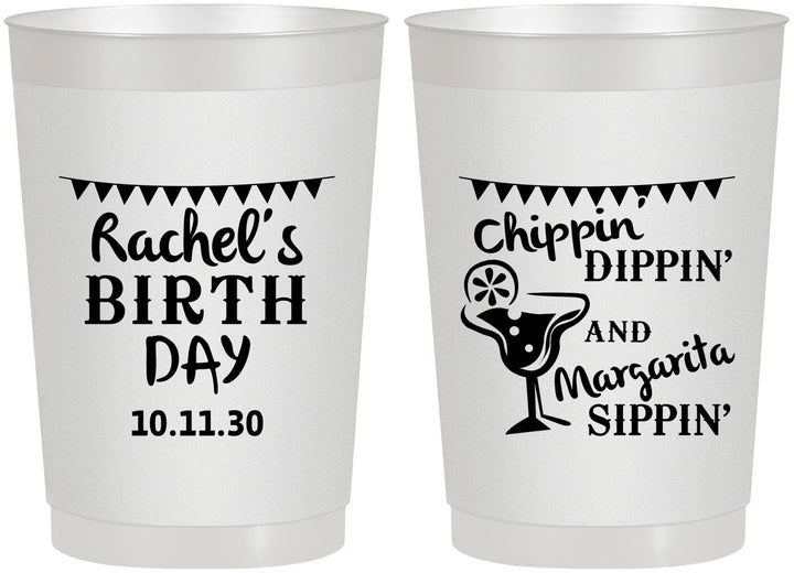 Personalized Birthday 22 oz Frosted Cups - Fiesta Margarita | 20009