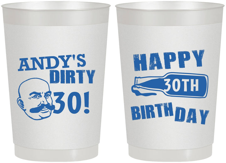 Personalized Birthday 22 oz Frosted Cups - 30th | 20012
