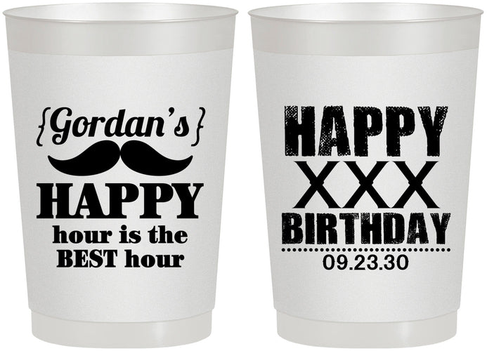 Personalized Birthday 22 oz Frosted Cups - 30th | 20013
