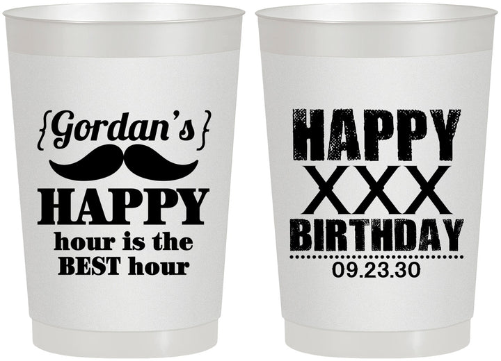 Personalized Birthday 22 oz Frosted Cups - 30th | 20013