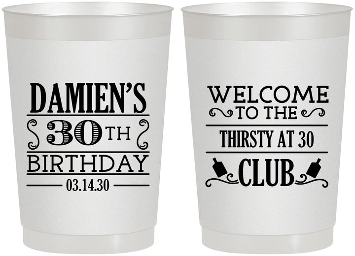 Personalized Birthday 22 oz Frosted Cups - 30th | 20016